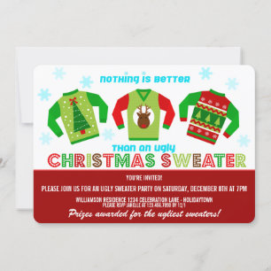 Inbjudan till Festive Ugly jul Sweaters Party