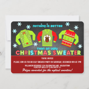 Inbjudan till Festive Ugly jul Sweaters Party
