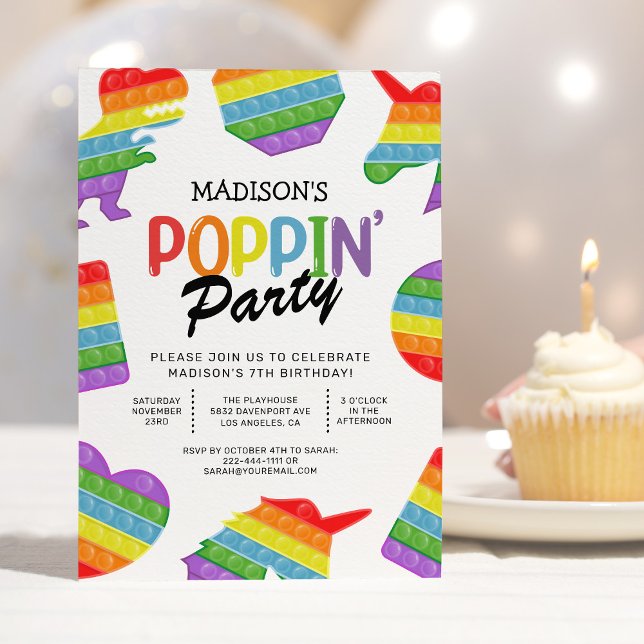 Inbjudan till Fidget Poppin Barns födelsedag-parti (Skapare uppladdad)