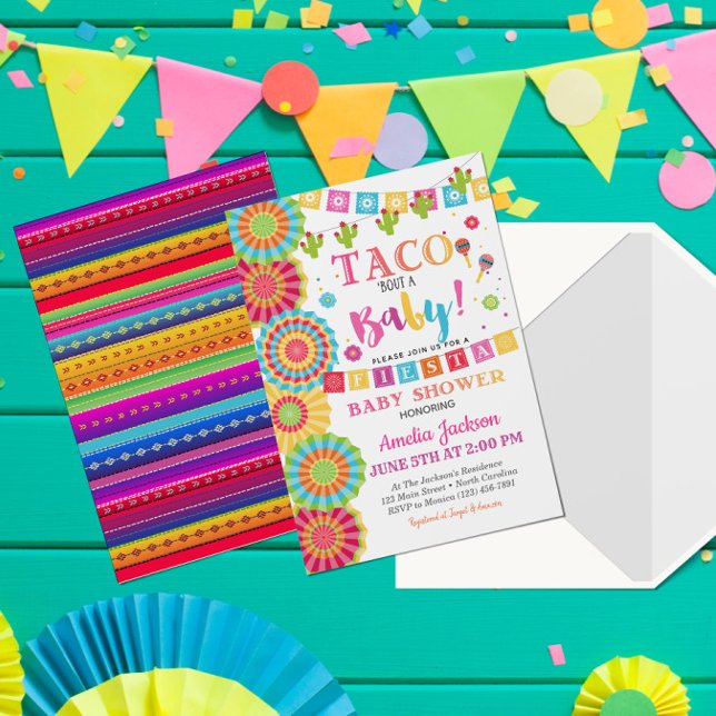 Inbjudan till Fiesta Baby Shower Taco Bout A Baby (Skapare uppladdad)