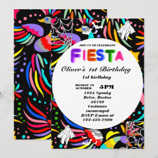 Inbjudan till Fiesta Birthday Chalkboard Mexikansk