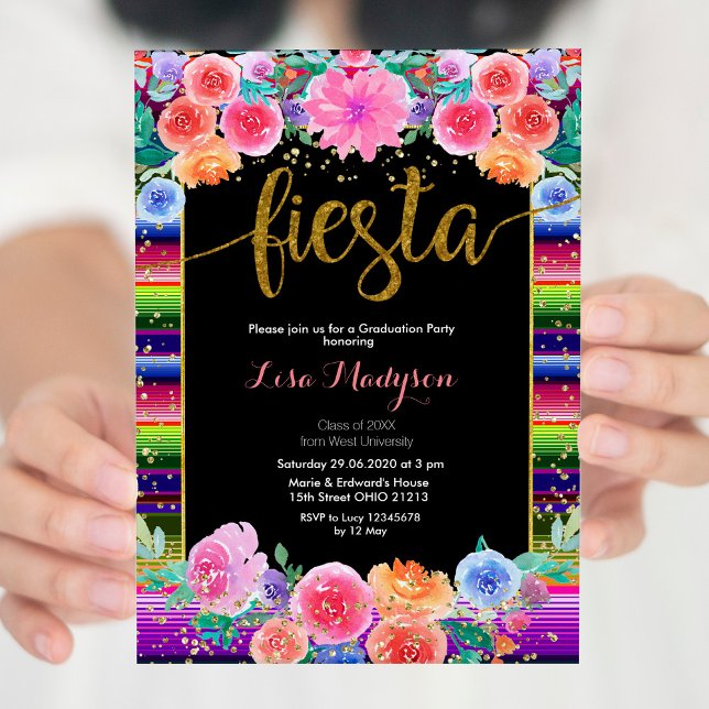 Inbjudan till Fiesta Black Studenten, Mexikanska P (Skapare uppladdad)