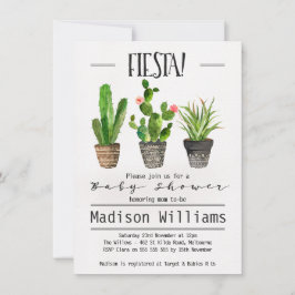 Inbjudan till Fiesta Cactus Baby Shower