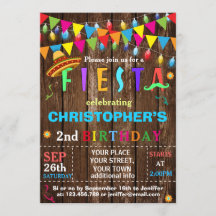 Inbjudan till Fiesta födelsedag