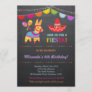 Inbjudan till Fiesta-födelsedag/Fiesta-inbjudan