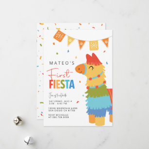 Inbjudan till Fiesta-födelsedagen ・ Piñata