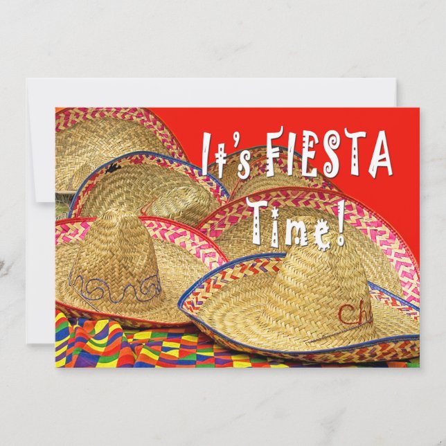 Inbjudan till Fiesta - Ljusfärgad fram- och baksid (Framsida)