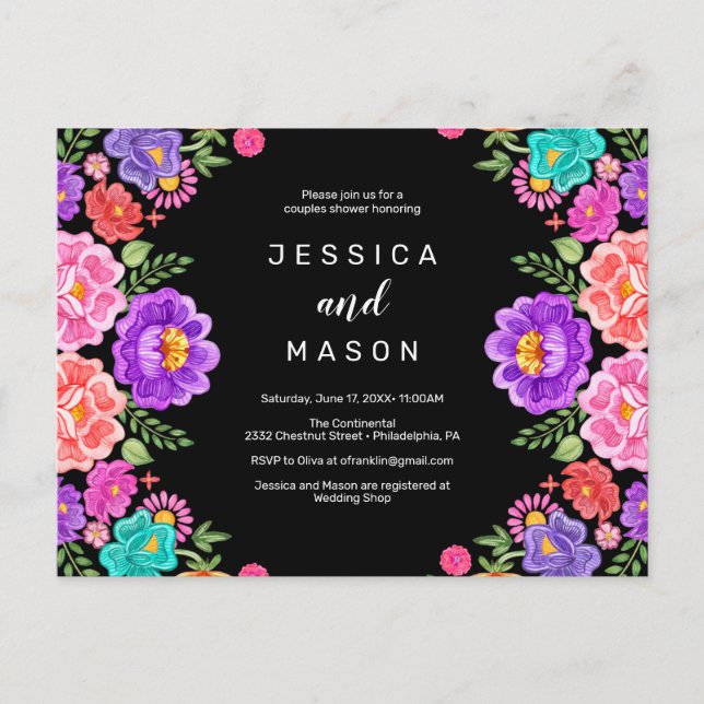 Inbjudan till Fiesta Par Shower (Framsida)