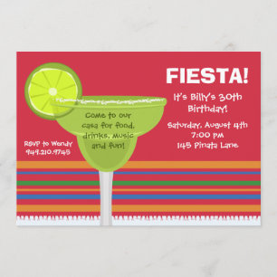 Inbjudan till Fiesta-part med matchande kuvert