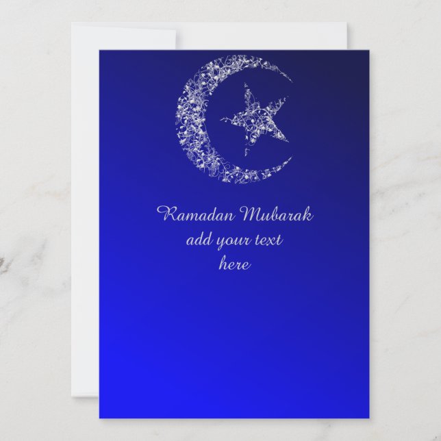 Inbjudan till Filigree Crescent Måne och Star (Framsida)
