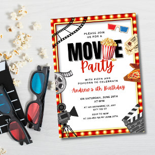 Inbjudan till filmkvälls-födelsedagsfirande, Filmf