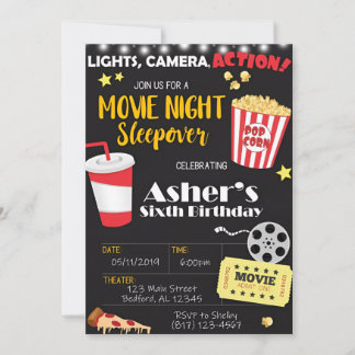 Inbjudan till filmnattsdag | Movie Party