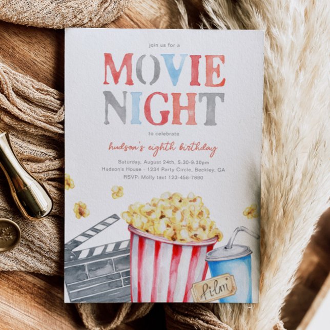 Inbjudan till filmnattsdag | Movie Party (Skapare uppladdad)