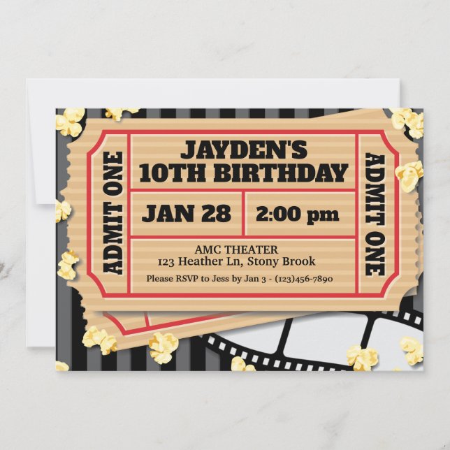 Inbjudan till filmpopcorn (Framsida)