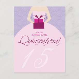 Inbjudan till Finare Boll Gown Quinceanera (lila)