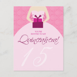 Inbjudan till Finare Boll Gown Quinceanera (rosa)