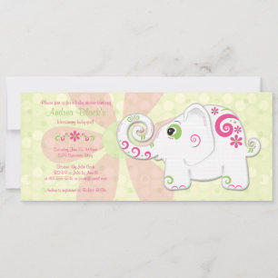 Inbjudan till finare Elephant Baby Shower