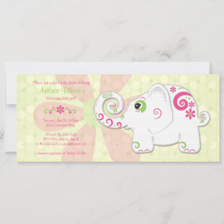 Inbjudan till finare Elephant Baby Shower