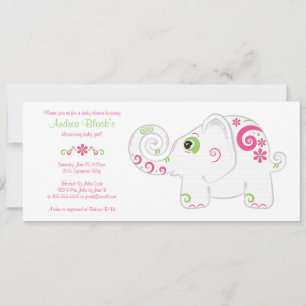 Inbjudan till finare Elephant på Parad Baby Shower