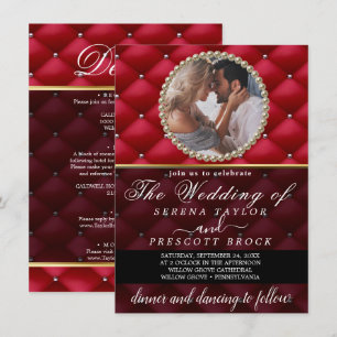 Inbjudan till Finare Red Photo Wedding