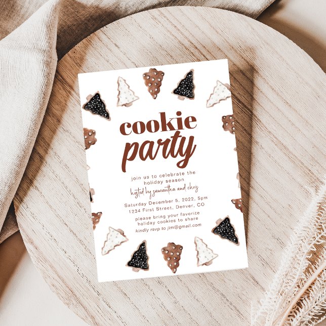 Inbjudan till Firande-partiet Helgdag Cookie Party (Skapare uppladdad)