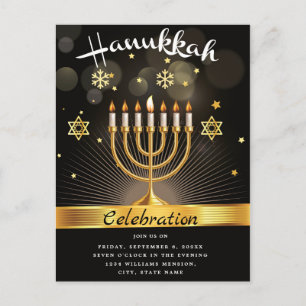 Inbjudan till Firande-partiet lycklig Hanukkah