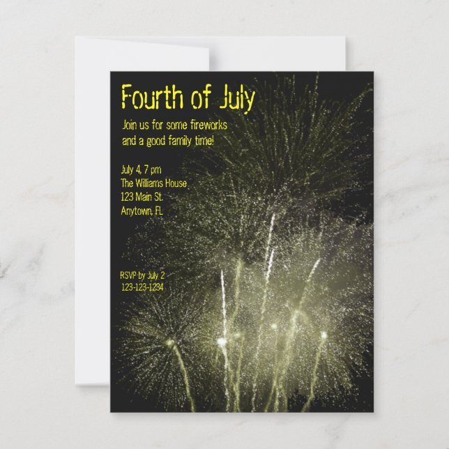 Inbjudan till Fireworks (Framsida)