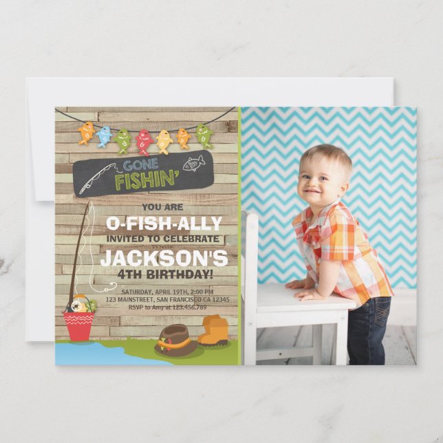 Inbjudan till fiske efter dagtid i party (Framsida)