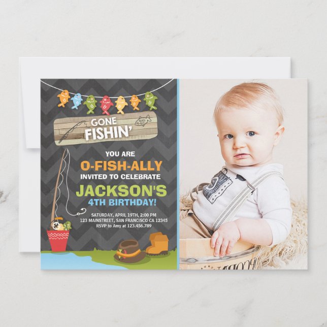 Inbjudan till fiske efter party-pojke (Framsida)