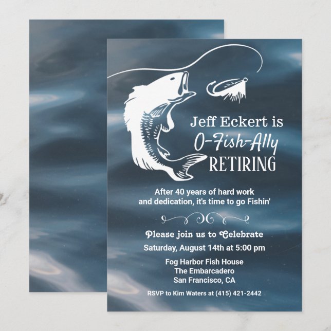 Inbjudan till fiske i Pension (Fram/baksida)