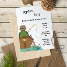 Inbjudan till fiske på födelsedagar