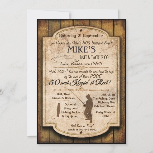 Inbjudan till fiske på födelsedagar (Framsida)