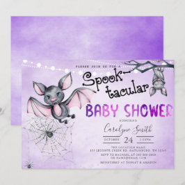 Inbjudan till fladdermus Halloween Baby Shower