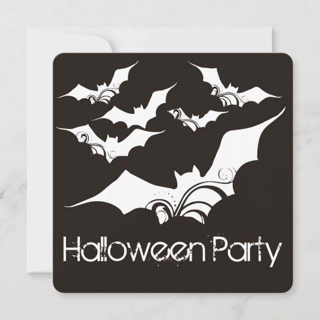 Inbjudan till Fladdermus Halloween fest 3 (Framsida)