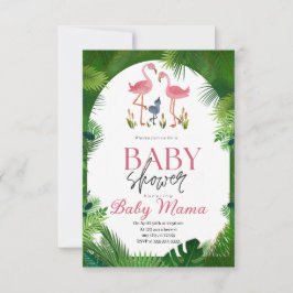 Inbjudan till Flamingo Baby Shower