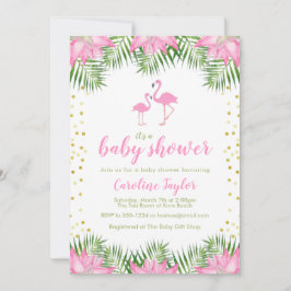 Inbjudan till Flamingo Baby Shower