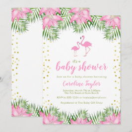 Inbjudan till Flamingo Baby Shower