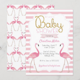 Inbjudan till Flamingo Baby Shower