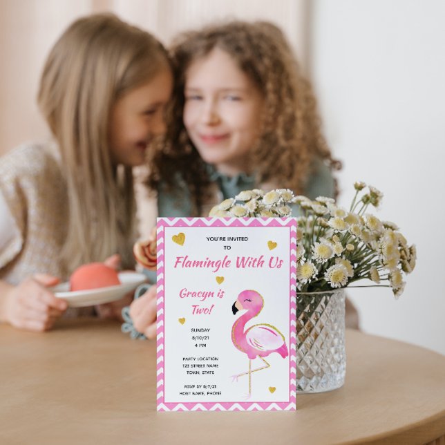 Inbjudan till Flamingo Birthday (Skapare uppladdad)