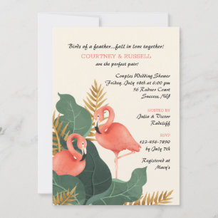 Inbjudan till Flamingo Pair Par Shower