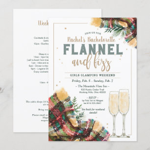 Inbjudan till Flanals och Fizz Bachelorette Glampi