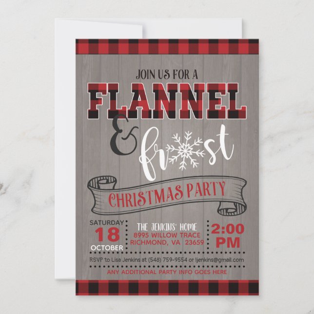 Inbjudan till Flanals och Frost julfest (Framsida)