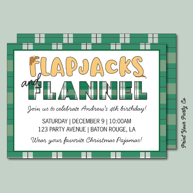 Inbjudan till Flapjacks & Flanellfest (Skapare uppladdad)