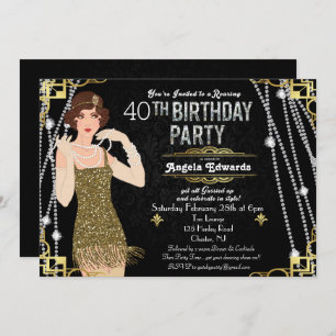 Inbjudan till Flapper Girl Birthday