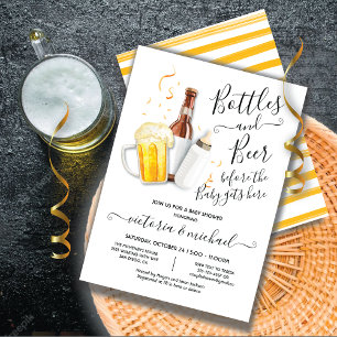 Inbjudan till flaskor och Beer Baby Shower
