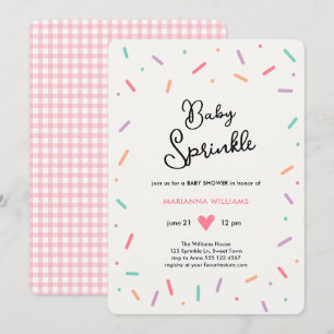 Inbjudan till Flicka Baby Sprinkle Baby Shower