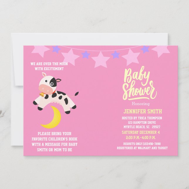Inbjudan till Flicka Nursery Rhyme Baby Shower (Framsida)