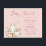 Inbjudan till Flicka Rosa Script Cute Elegant Baby<br><div class="desc">Ett så sött och elegant flicka babyduschkort. Bleken och mörken sätter tonen för enkelhet och elegans. Ett så sött och enkelt sätt att skicka dina inbjudningskort.</div>