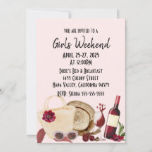 Inbjudan till Flickls Bachelorette Getaway Helg