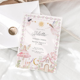 Inbjudan till Flickor Fairy Magic Garden Birthday